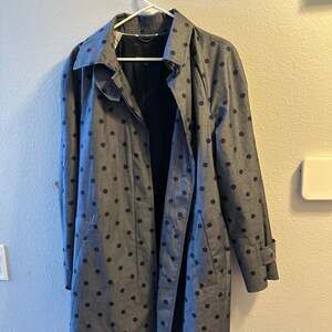 Banana Republic Chambray Polka Dot Trench Coat